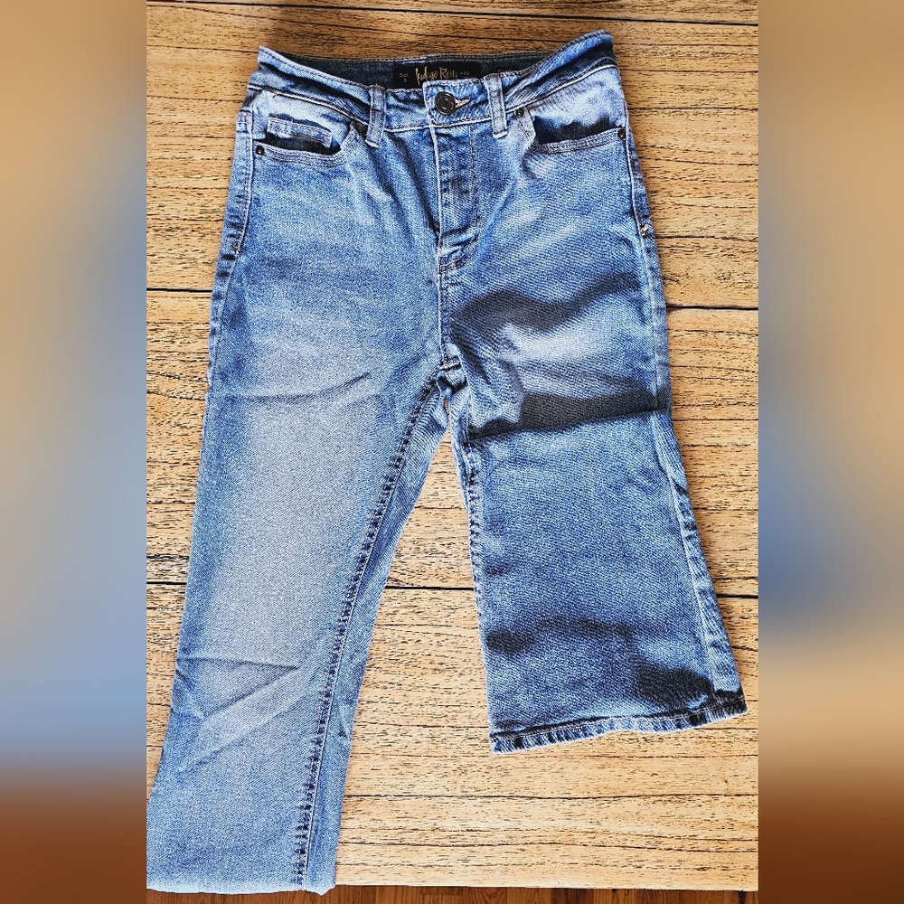 "Indigo Rein Curvy Collection Boot Cut Jeans in Blue, Size 3" 25/32.5